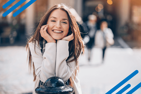 How to Get Braces - Woman Smiling Outside